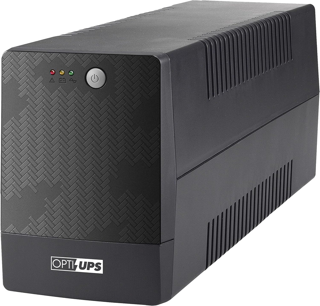 OPTI-UPS TS1000E-2X (220V/230V/240V) IEC Outlets, 1000VA 600W Line Interactive UPS Battery Backup with AVR Surge Protection - 6 Outlets (Black) - Uninterruptible Power Supply ***THIS IS 230V EUROPEAN MODEL*** 2-Internal Batteries, 3 Year Warranty