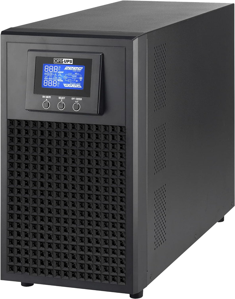 OPTI-UPS DS2000E (2000VA / 2000W) Online Double Conversion Uninterruptible Power Supply, Pure Sine Wave, UPS Battery Backup, Surge Protection, (Requires 20 amp Outlet, See Picture) Updated Version of DS1500B / DS2000B