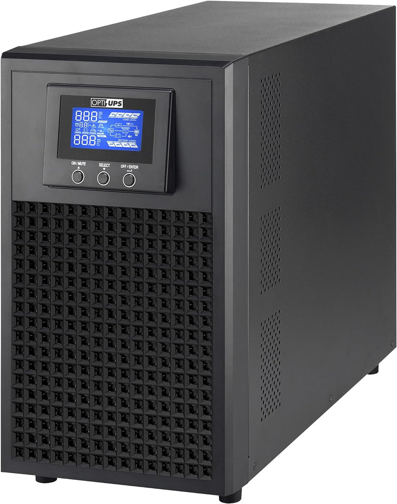 OPTI-UPS DS3000E (3000VA / 3000W) Online Double Conversion Uninterruptible Power Supply, Pure Sine Wave, UPS Battery Backup, Surge Protection (Updated Version of DS3000B)