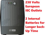 OPTI-UPS TS2000E-2X (220V/230V/240V) IEC Outlets, 2000VA / 1200W Line Interactive UPS Battery Backup with AVR Surge Protection - 4 Outlets (Black) - Uninterruptible Power Supply ***THIS IS 230V EUROPEAN MODEL***