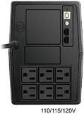 PTI-UPS TS1000E 1000va / 600 watts (USA 120 Volts) 3 Year Warranty Line Interactive UPS Battery Backup & Surge Protector AVR Automatic Voltage Regulator, Uninterruptible Power Supply (Black, 1000VA) 2 Internal Batteries