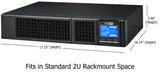 (Tower/Rackmount) OPTI-UPS DS2000E-RM Version II 120v USA Voltage (2000VA / 2000W) Online Double Conversion Uninterruptible Power Supply, Pure Sine Wave, UPS Battery Backup, Surge Protection (Needs 20 amp Outlet, See Picture) updated version of DS2000B/RM