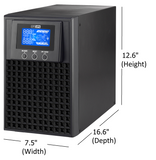 OPTI-UPS DS3000E Version II (3000VA / 3000W) 120v USA Voltage Online Double Conversion Uninterruptible Power Supply, Pure Sine Wave, UPS Battery Backup, Surge Protection (Requires 30 amp Wall Outlet or Adaptor, See Pictures) Updated Version of DS3000B